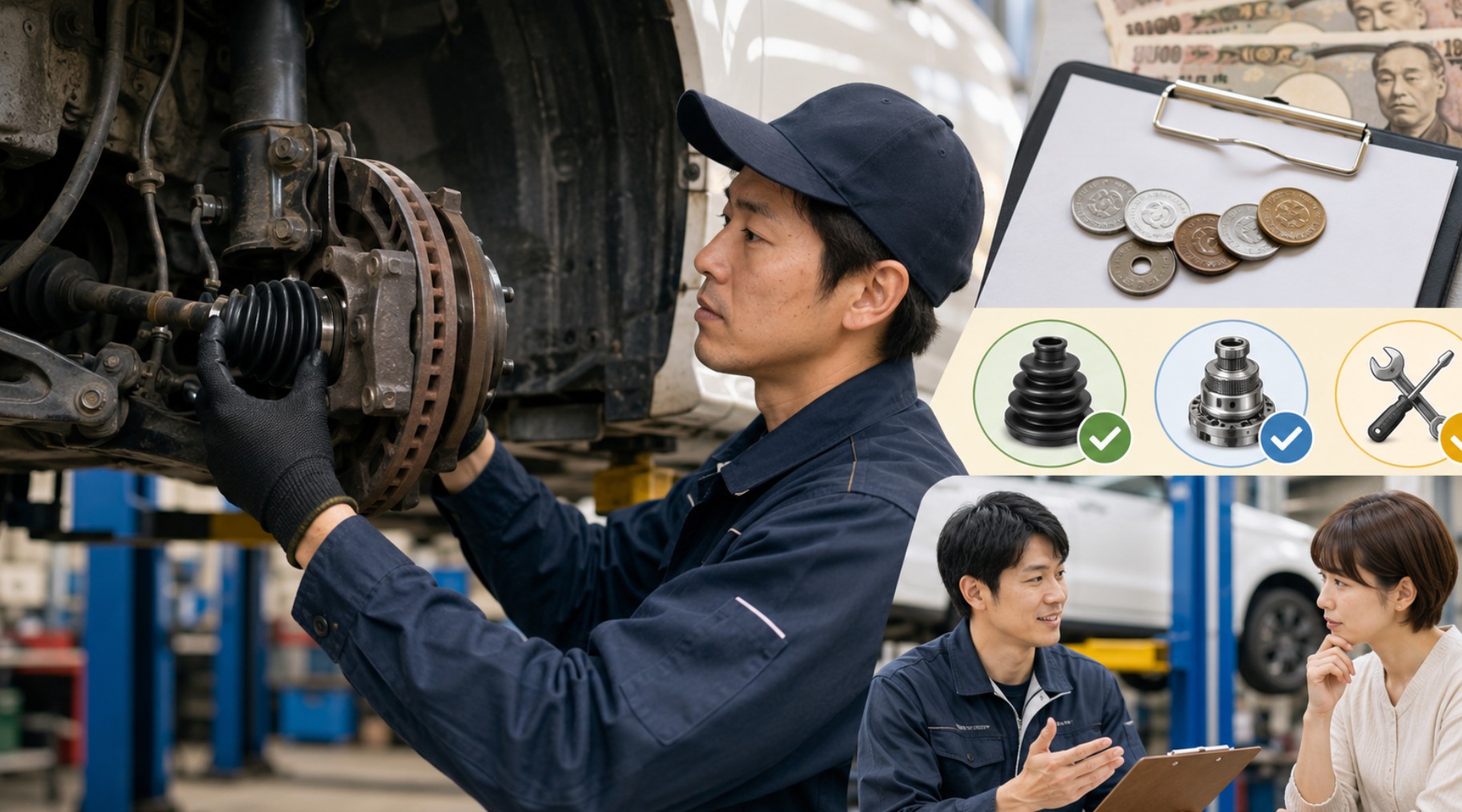 ドライブシャフトブーツ交換はどこが安い？費用相場と選び方
